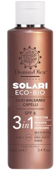 OLIO-BALSAMO CAPELLI SPF 6 – Protegge Nutre e Districa – Filtri UVA/UVB – Solo Filtri Fisici Minerali Microincapsulati non Nano - Per Tutti i Tipi di Capelli - 100 ml - ECO-BIO - DOMUS OLEA TOSCANA