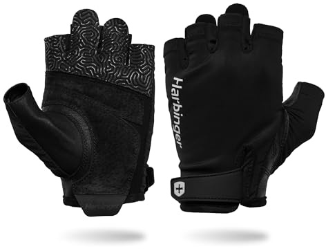 Harbinger Pro Gloves 3.0 Trainingshandschuhe für Herren, hohe Leistung, verbesserte Griffigkeit, atmungsaktiv, 4-Wege-Stretch, Verstellbarer Handgelenkverschluss