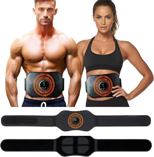 WARDBES Elettrostimolatore Muscolare,Addome/Braccio/Gambe/Waist/Glutei Massaggi-Attrezzi, USB Ricaricabile-Uomo/Donna, EMS Suscolo Addominale, Addominali Attrezzi ABS