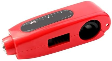Motorrad Auto antirrobo con Cerradura, Candado de Disco de Freno for Manillar de Moto, Scooter o Bicicleta, de plástico ABS y Acero, Multicolor, 16 x 4,5 cm(Red)