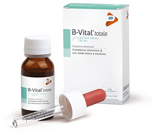 Pharma Line - B-VITAL TOTALE Integratore alimentare in gocce orali con vitamine del gruppo B per metabolismo energetico, sistema nervoso e riduzione della stanchezza, flacone da 30 ml