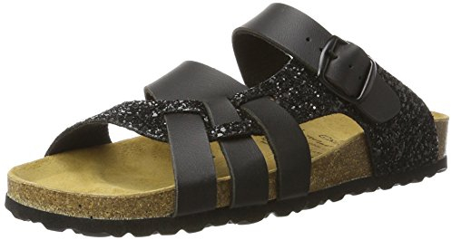Lico Damen Bioline Gleam Pantoletten, Schwarz, 40 EU