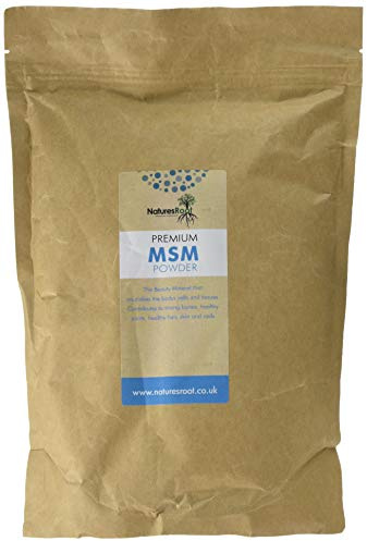 Nature’s Root MSM Powder 1kg – Premium Plant-Based Sulphur – Pure Methylsulfonylmethane – No Additives – for Hair Skin Nails & Joints