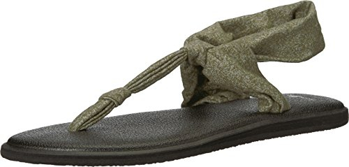 Sanuk Damen Yoga Sling Ella Sandale, Heather Dark Olive, 37 EU