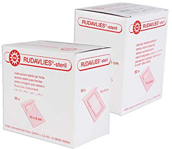 Noba Rudavlies sterile Wundpflaster 50 Stück (7 cm x 5 cm) + 50 Stück (10 cm x 6 cm)