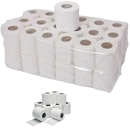 108 Rolls x Toilet Tissue Bulk Large Pack Quality White 2 ply Embossed Economical Tissue