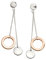 Boccia Damen Ohrstecker aus Titan in der Farbe Silber poliert, rosegoldplattiert, antiallergen, 05042-02