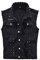 Cekaso Herren Denim Weste Ärmellos Jacke Punk Casual Revers Jeans Oberbekleidung Westen mit Nieten, Schwarz, XL