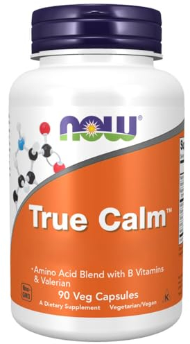 Now Foods, True Calm (Pace Vera), con Valeriana, 90 Capsule vegane, Testato in Laboratorio, Senza Soia, Senza Glutine, Vegetariano, Non-GMO