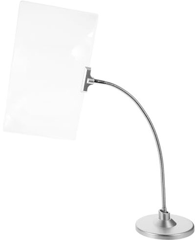 HOMSFOU Lupe auf Ständer Kreuzstich-Lupe Freihändige Lupe mit Ständer Bastellupe Lupenbrille Gläser Schlauch Kreuzstichlupe Brille Lupe Sticklupe Bildschirm Linse Kunsthandwerk 4X Abs