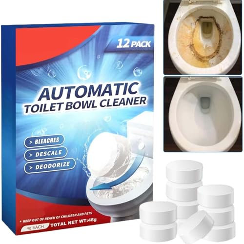 Powerful Toilet Cleaner Tablets - Heavy Duty Descaler, Stain Remover, Limescale Remover, Freshener - Easy Toilet Cleaning Solution
