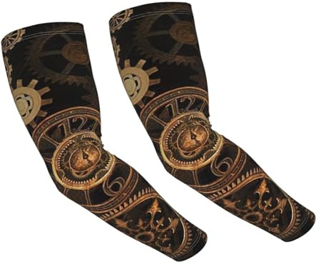 Gears - Reloj de bronce con estampado de siglo, protección solar UV, elegante, ligero, para deportes, golf, ciclismo, correr