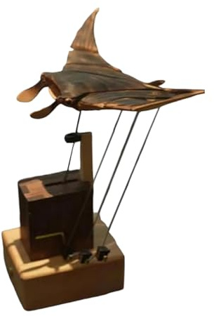 Genérico Biónico eléctrico de Madera Hecho a Mano, Mantaraya mecánica, Estatua de natación biónica Realista, esculturas coleccionables para Dormitorio, Entrada, Estante, repisa, Bar