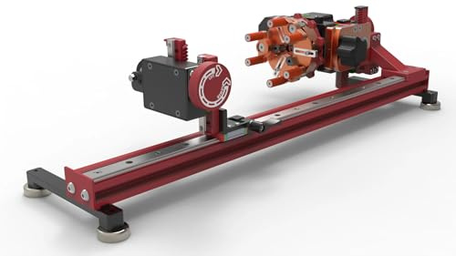 PiBurn Grip 2 Rotary Attachment for Laser Engraver, 6-Jaw Rotary Chuck with Magnetic Feet, 3.75x Gear Reduction, Autofocus Lift, and Level Indicator, Compatible with OMTech and More