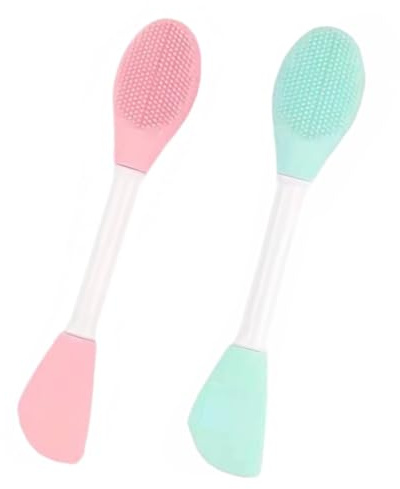 2 Pcs Nettoyage VisagePinceau Masque,Brosse de Nettoyage du Visage Manuelle en Silicone,Doux Pinceau Masque,Convient pour Masque de Sommeil,Masque de Boue,Skin Care