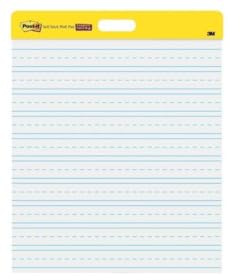 Post-it Super Sticky Wall Easel Pad, 20 x 23 Inches, 20 Sheets/Pad, 2 Pads (566PRL), Portable White Primary Ruled Premium Self Stick Flip Chart Paper Hangs with Command Strips - 2 Pack
