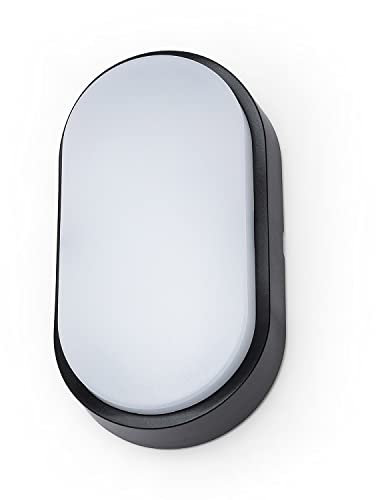 Velamp TARTARUGA XL2 Plafoniera LED impermeabile (IP54) – 1000 lumen luce bianca naturale 4000K. Ideale per montaggio all’esterno – Cornici intercambiabili bianca e nera