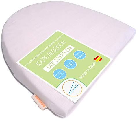 PEKITAS Anti-Reflux-Kissen Inclined-Keil-Kissen 33x25 cm Schwangerschaft Bauch Unterstützung Weiße Farbe