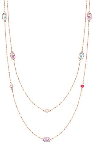 Tamaris Damen Halskette in Roségold aus Edelstahl TJ-0059-N-97