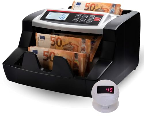 beeplo b2000 | Compteur et détecteur de billets | Indique uniquement le nombre de billets - Nombre de billets de n'importe quelle devise - Écran LCD et kit de nettoyage | Garantie 4 ans