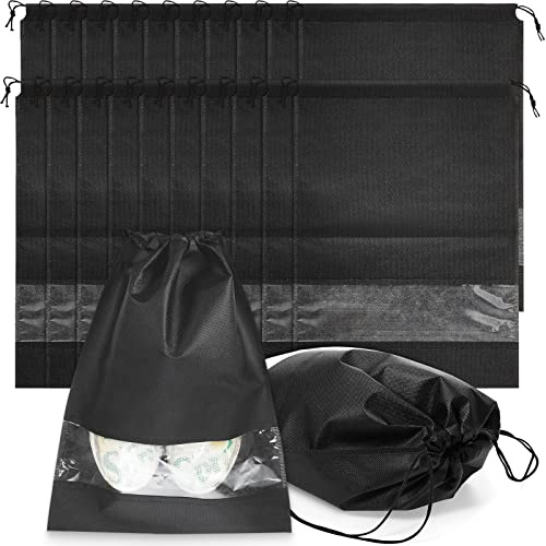 50 Pieces Shoe Dust Bags Shoe Bags for Travel Shoe Bags for Storage Shoe Storage Bag Non-Woven with Rope for Men and Women Large Shoes Storage Packing Pouch Organizers