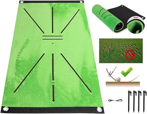 Golf Trainingsmatte Divot Board - Tiefpunkt und Schwungtrainer - Sofortige Rückmeldung, Sehen Sie Ihren Schwungweg und Lernen Sie jedes Mal, wenn Sie den Golfball Schlagen!