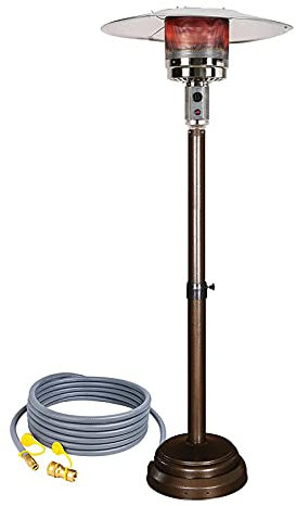 Riscaldatori a Gas Naturale per Esterni 13kw, Tubo Flessibile per Gas Naturale Lungo 20 Piedi, riscaldatore per Patio in Altezza Regolabile, Attrezzature per Il Riscaldamento di Grandi Aree per Fest