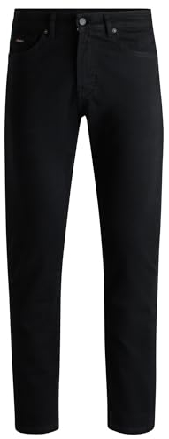 BOSS Herren Re.Maine BC-C Schwarze Maine Regular-Fit Jeans aus bequemem Stretch-Denim Schwarz003 36/32