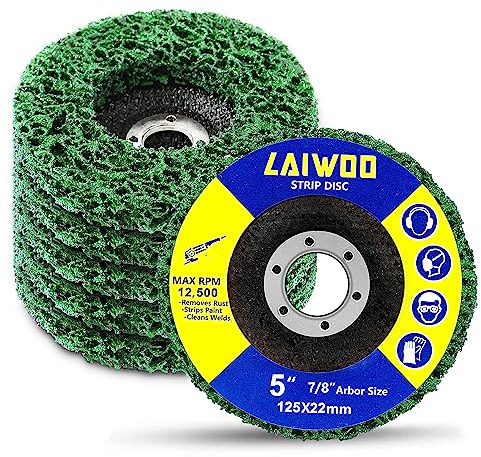 LAIWOO Disques de Nettoyage Meuleuse CSD Disque - Pour le Traitement de Surface ou L'enlèvement de la Pour Peinture Meuleuse D'angle - 115 x 22 mm Lot de 5