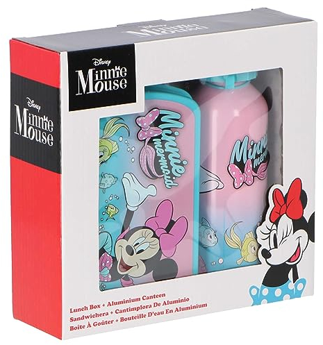 Blister Sandwichera + Cantimplora aluminio Minnie Disney 500ml