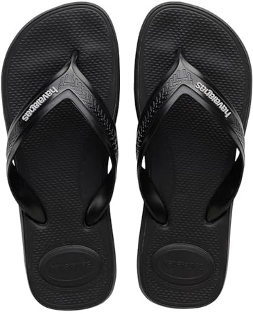 Havaianas - Top Max Comfort, Stylish, Comfortable and Robust Flip Flops for Men, Stable and Functional Design, Anatomically Shaped and Non-Slip Sole, black, 41/42 EU
