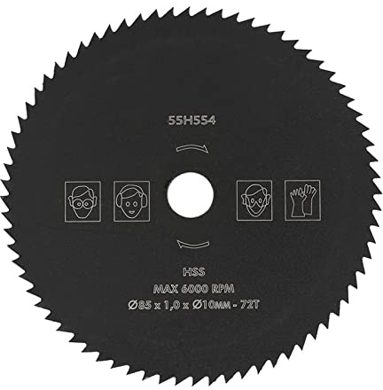 Hoja de Sierra Circular para Carpintería, 85 Mm X 10 Mm, 72 T, Ruedas de Corte Hss para Madera, Rueda de Disco de Metal, Hojas de Sierra Circular para Cortes Precisos en Madera y