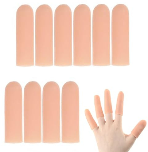 Protector de Dedos de Gel - 10 Piezas, Manga de Dedos para Manos, Funda Cubre Dedos, Protección de Dedos de Silicona Suave, Ideal para Deportes, Trabajo, Artesanía y Más,dediles de silicona manos