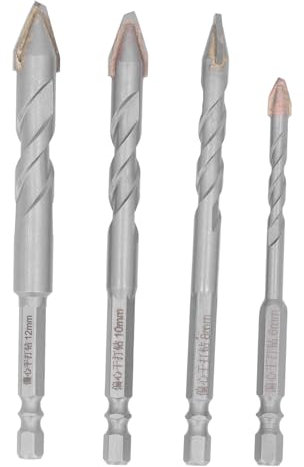 Set di Punte da Trapano FLEXMAN, Punte da Trapano in Carburo di Acciaio Ad Alta Velocità in Carburo Cementato di Grande Capacità, Punta da Trapano per Muratura Filettata per Sabbia