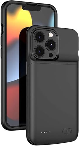ELLENNE - Funda de batería inteligente compatible con iPhone 12 Pro Max/iPhone 13 Pro Max de 6.7 pulgadas, batería recargable delgada de 4800 mAh