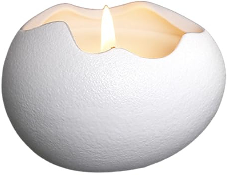 Candelas de luz de té decorativa, candelabros para la mesa - Candeladores fragantes - Cerámica en forma de huevo Cierras para decoraciones centros de mesa de cumpleaños Fiesta de Pascua para decoració