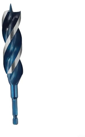 Volakebeing Punta da trapano a trivella per legno da 6-32 mm per la lavorazione del legno, in acciaio al carbonio a tre fessure a quattro lame con gambo esagonale, lunghezza 155 mm per trapani manuali