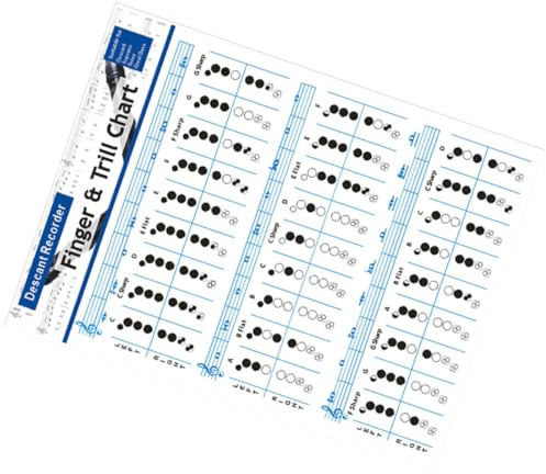 8 Hole Flute Finger Chart Practice Guide for Beginners and Players | Coated Paper, Printing, Portable Practice Sheet, Fine Workmanship, for Recorder Study and Quick Mastery