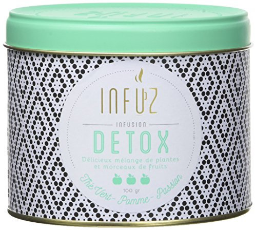 Infuz Détox Infusion en Vrac au Thé Vert, à la Pomme et au Fruit de la Passion, 100g