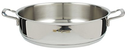 Tognana Vanitosa Tegame da 28 cm con 2 Manici, Acciaio Inossidabile, Argento