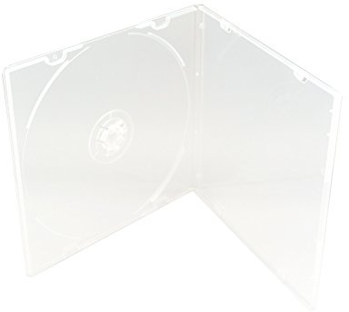Maxtek 5.2mm Durable CD Case, Slim Single Clear PP Poly Plastic Cases, 100 Pack.