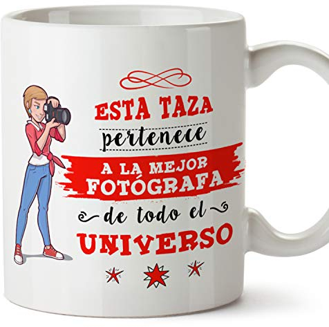 MUGFFINS Taza Fotógrafa (Mejor del Universo) - Regalos Originales y Divertidos de Fotografía