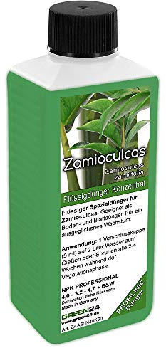 Flüssigdünger für Zamioculcas zamiifolia,Glücksfeder, Kartonpapier-Palme Zamie (Zamia Farn, Zamio Palme) Zanzibar Pflanzen/Zimmerpflanzen NPK Volldünger