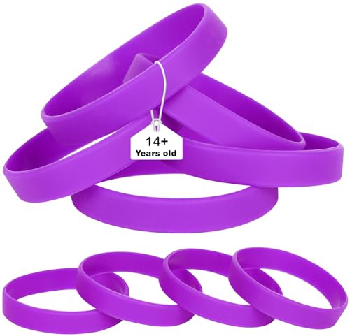 LVNRIDS Elastiska silikonarmband, gummiarmband för festset för herr dam, 8'' Longueur, Silikon