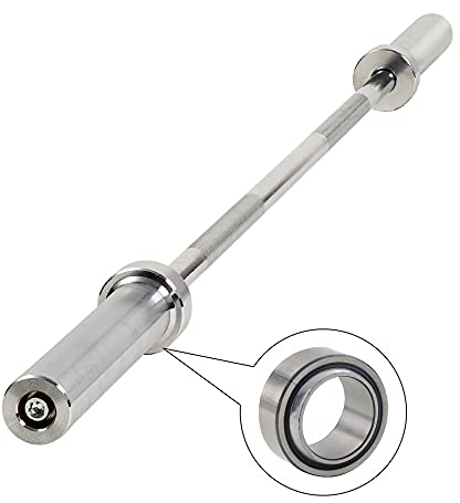 wuuhoo® Langhantelstange Sergio, 150cm Hantelstange, 50mm bis 80 KG, olympische Scheibenaufnahme, Langhantel Stahl verchromte mit 8,5 KG Eigengewicht, gerändelter Griff 25mm - Fitnessgerät für Zuhause