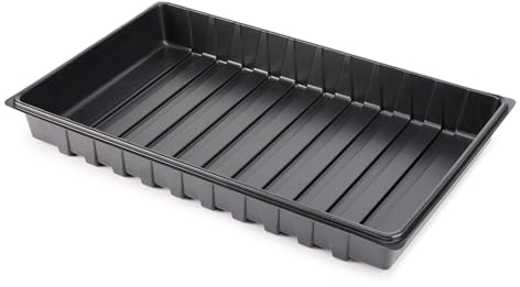 Garronda Plateau de Culture, Bac de Culture en Plastique pour Mini Serre et Semis, Plateau pour Plantes et Jardin, Bac de Germination Étanche, Idéal pour Potager et Balcon (53x32 cm, Noir)