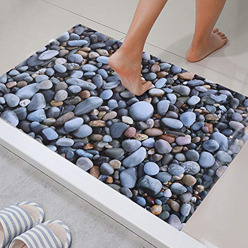 Adesivo da parete 3D con ciottoli in PVC, decorazione per pavimenti del bagno, piastrelle adesive per casa, soggiorno, bagno, corridoio, pareti, pavimenti, scale, metallo, vetro, piastrelle color