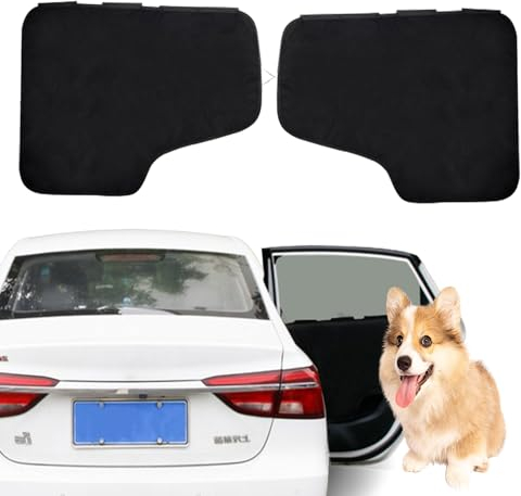 WYFCR Türschutz Auto Hund, 2 Stück Autotürabdeckung Hund,Autotür Schutzfolie Matte, Kratzfest und maschinenwaschbar, vor Hundekrallen Schmutz sicher für Hunde, für Reisen Draußen meisten Automodelle