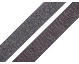 5 meter kardborrband för sömnad, kardborreband, band (mörkgrå, 30 mm bred – 5 meter)