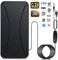 Antenna TV Interna, 580+ KM Gamma 360° Ricezione del Segnale Indoor Support 4K 1080p Tutti i - Amplificatore Segnale Booster e 5M Cavo Coassiale